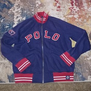 RALPH LAUREN POLO SWEATSHIRT. TRACK JACKET SIZE L